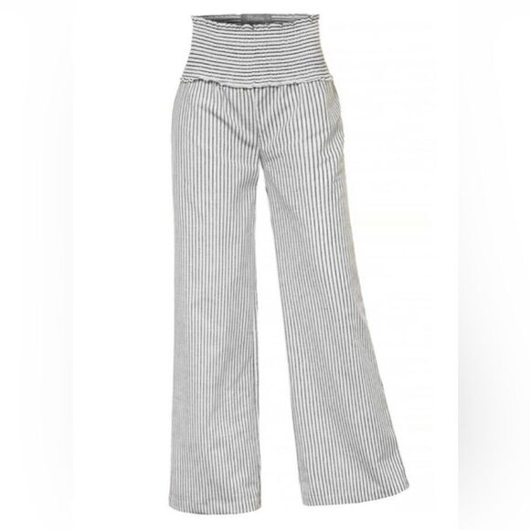 Love Tree wide shirred waistband striped pants - L‎ - Picture 2 of 15